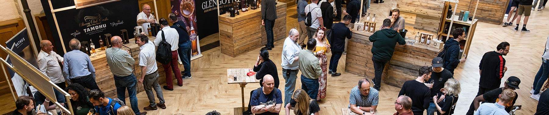 A view of the crowds enjoying the whisky at a London live event